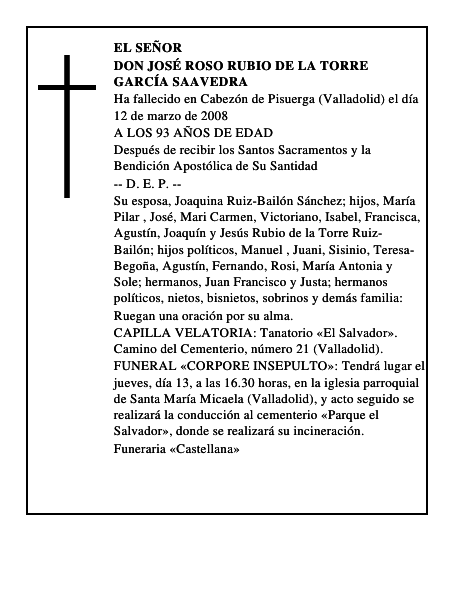 DON JOSÉ ROSO RUBIO DE LA TORRE GARCÍA SAAVEDRA