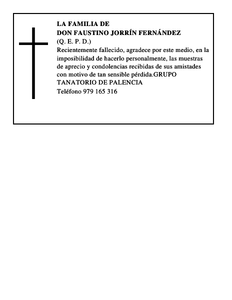 DON FAUSTINO JORRÍN FERNÁNDEZ