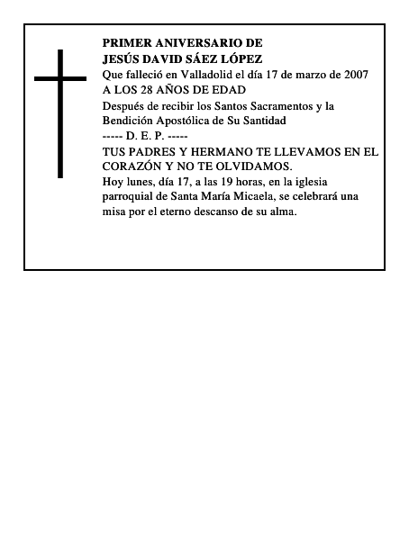 JESÚS DAVID SÁEZ LÓPEZ