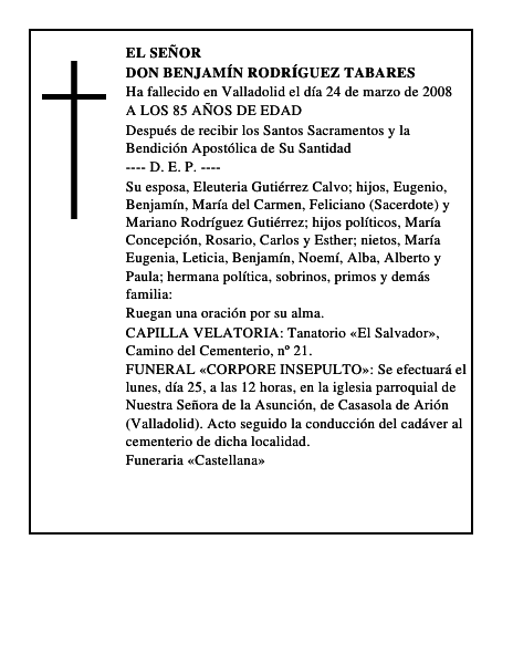 DON BENJAMÍN RODRÍGUEZ TABARES