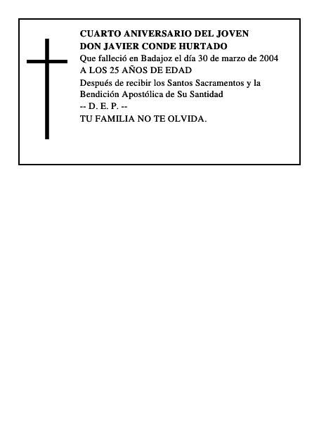 DON JAVIER CONDE HURTADO
