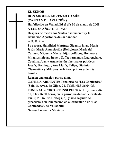 DON MIGUEL LORENZO CAMÍN
