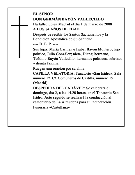 DON GERMÁN BAYÓN VALLECILLO