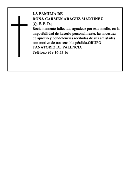 DOÑA CARMEN ARAGUZ MARTÍNEZ