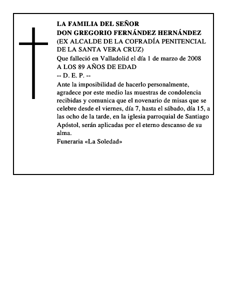 DON GREGORIO FERNÁNDEZ HERNÁNDEZ