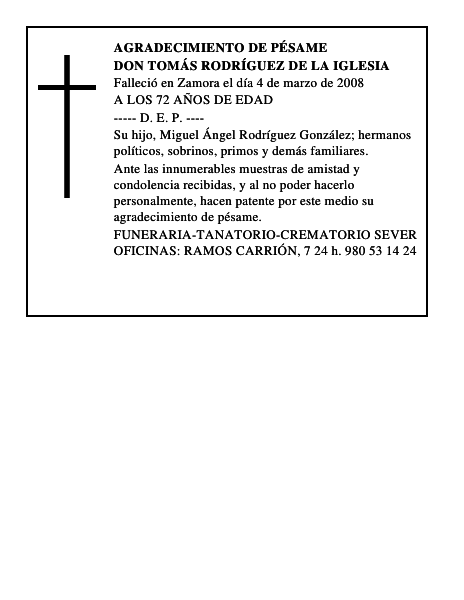 DON TOMÁS RODRÍGUEZ DE LA IGLESIA