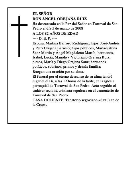 DON ÁNGEL OREJANA RUIZ