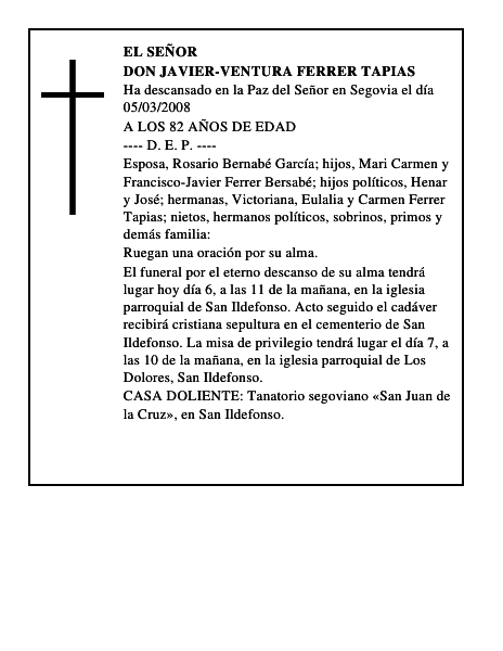 DON JAVIER-VENTURA FERRER TAPIAS
