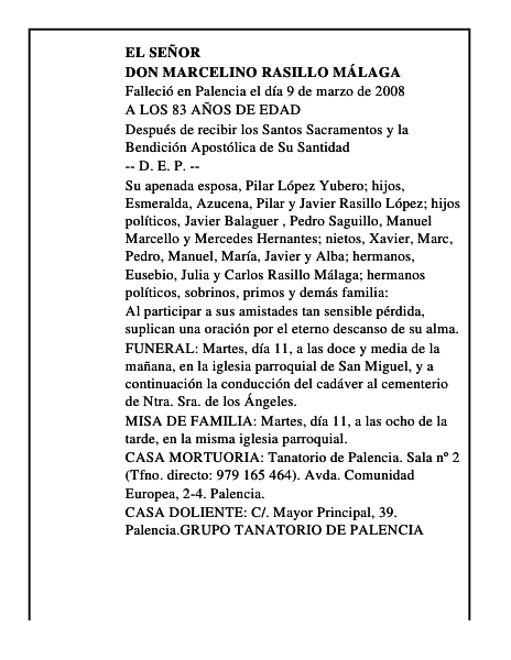DON MARCELINO RASILLO MÁLAGA
