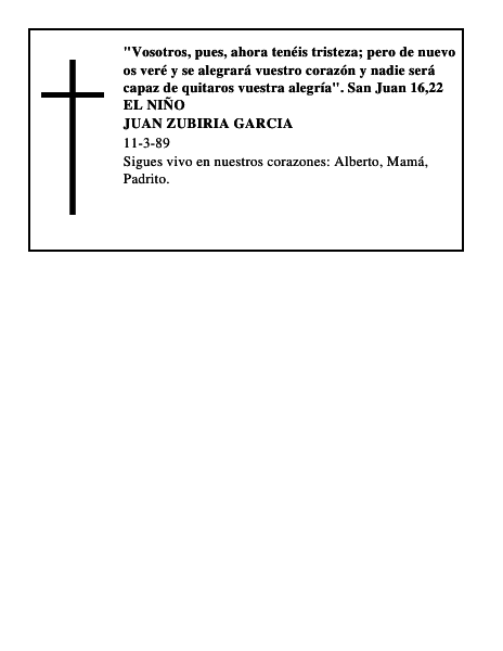 JUAN ZUBIRIA GARCIA