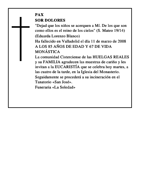 SOR DOLORES