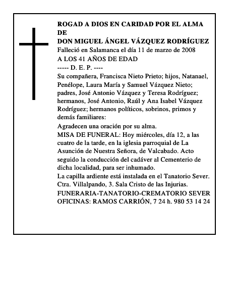 DON MIGUEL ÁNGEL VÁZQUEZ RODRÍGUEZ