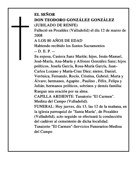 DON TEODORO GONZÁLEZ GONZÁLEZ
