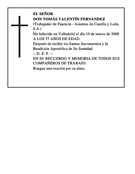 DON TOMÁS VALENTÍN FERNÁNDEZ