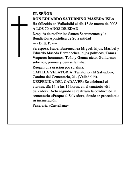 DON EDUARDO SATURNINO MASEDA ISLA