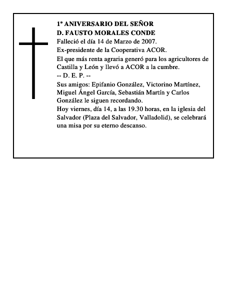D. FAUSTO MORALES CONDE