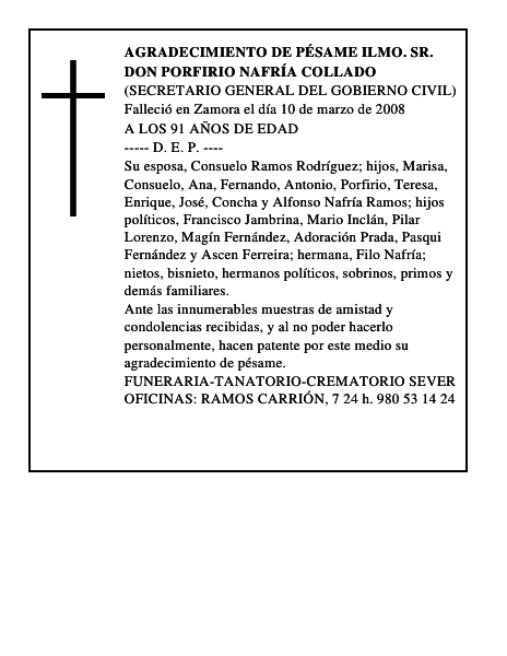 DON PORFIRIO NAFRÍA COLLADO