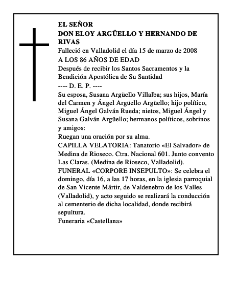 DON ELOY ARGÜELLO Y HERNANDO DE RIVAS
