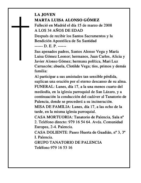 MARTA LUISA ALONSO GÓMEZ
