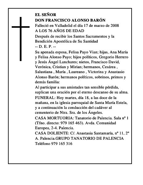 DON FRANCISCO ALONSO BARÓN