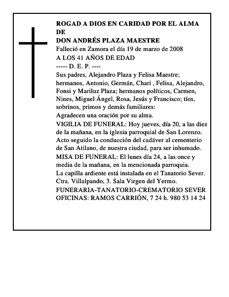 DON ANDRÉS PLAZA MAESTRE