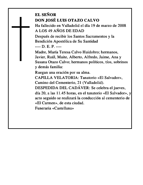 DON JOSÉ LUIS OTAZO CALVO