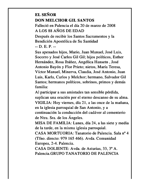 DON MELCHOR GIL SANTOS