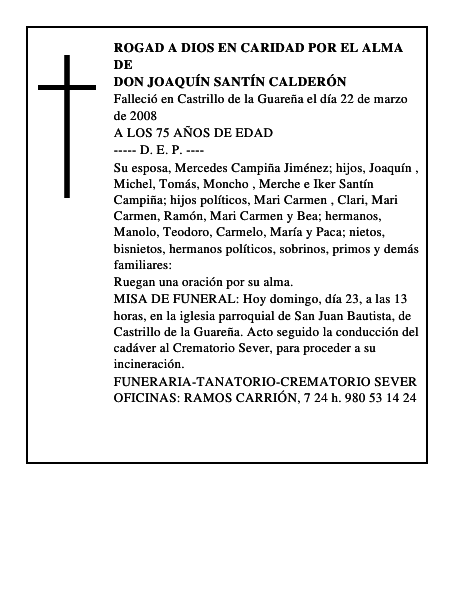 DON JOAQUÍN SANTÍN CALDERÓN