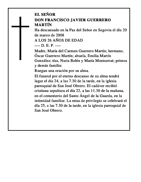 DON FRANCISCO JAVIER GUERRERO MARTÍN
