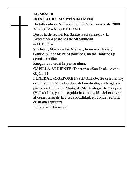 DON LAURO MARTÍN MARTÍN