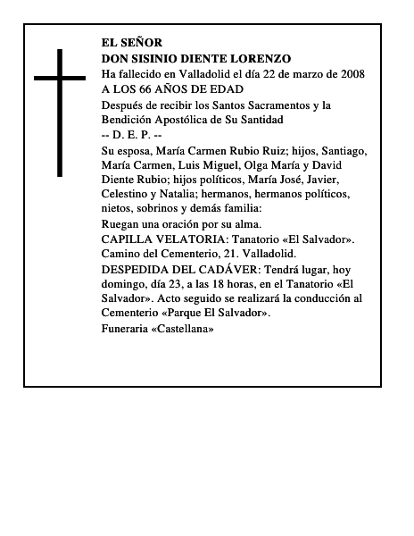 DON SISINIO DIENTE LORENZO
