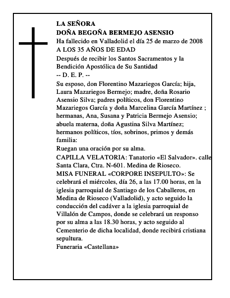 DOÑA BEGOÑA BERMEJO ASENSIO