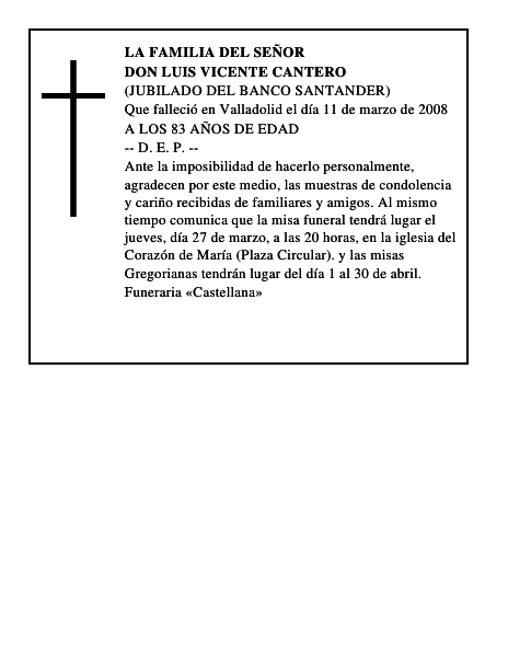 DON LUIS VICENTE CANTERO