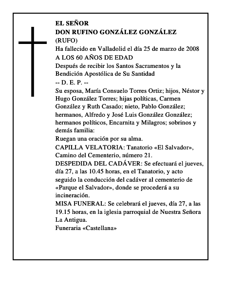 DON RUFINO GONZÁLEZ GONZÁLEZ