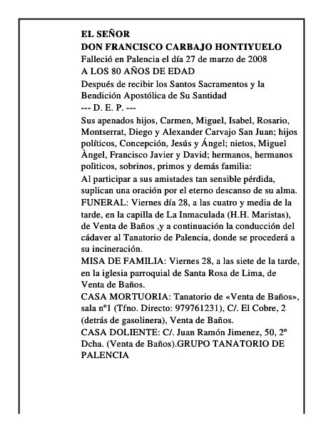 DON FRANCISCO CARBAJO HONTIYUELO