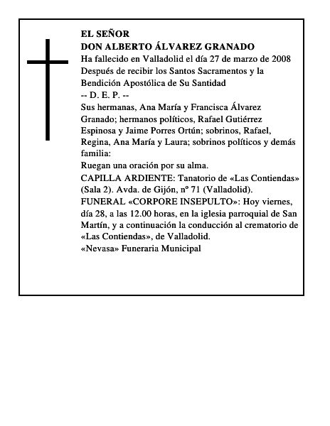 DON ALBERTO ÁLVAREZ GRANADO
