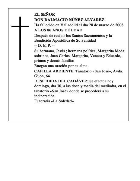 DON DALMACIO NÚÑEZ ÁLVAREZ