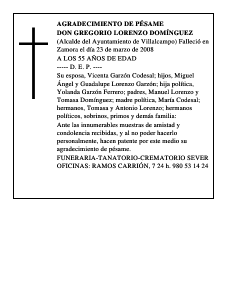 DON GREGORIO LORENZO DOMÍNGUEZ