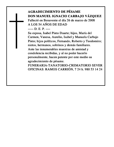 DON MANUEL IGNACIO CARBAJO VÁZQUEZ