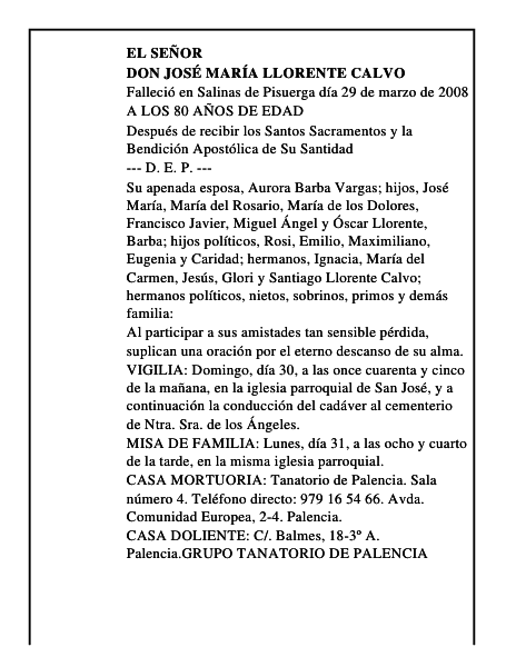 DON JOSÉ MARÍA LLORENTE CALVO