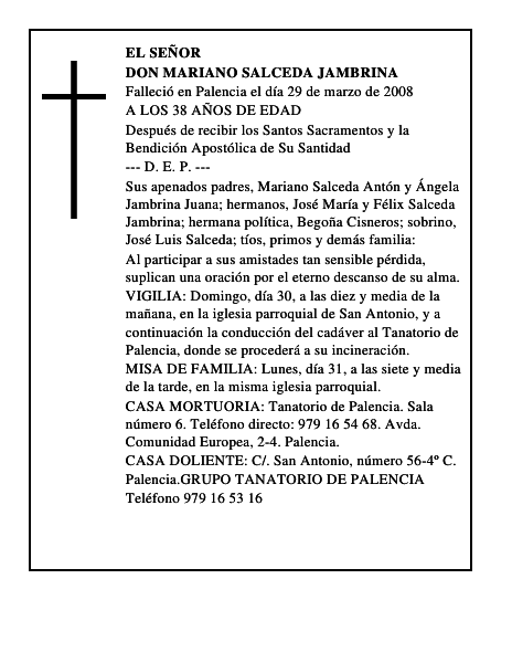 DON MARIANO SALCEDA JAMBRINA