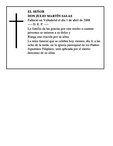 DON JULIO MARTÍN SALAS