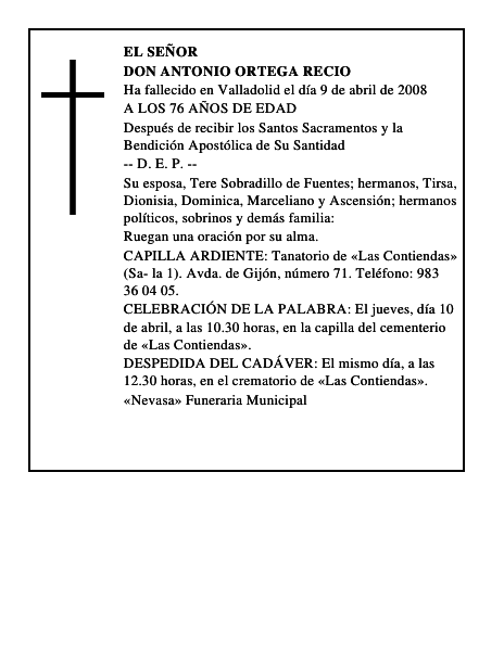 DON ANTONIO ORTEGA RECIO