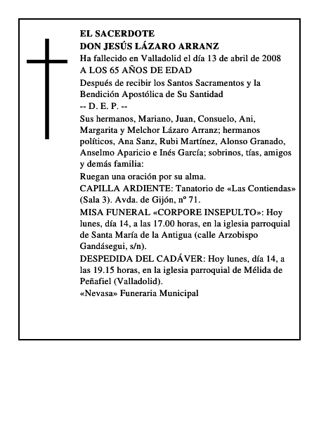 DON JESÚS LÁZARO ARRANZ