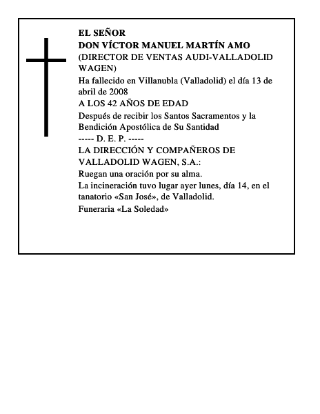 DON VÍCTOR MANUEL MARTÍN AMO