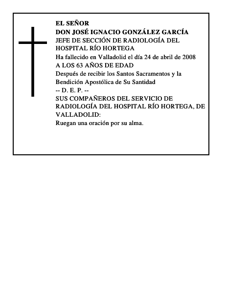 DON JOSÉ IGNACIO GONZÁLEZ GARCÍA