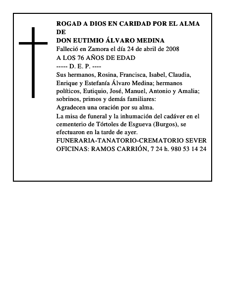 DON EUTIMIO ÁLVARO MEDINA