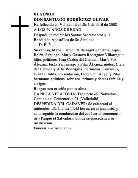 DON SANTIAGO RODRÍGUEZ OLIVAR
