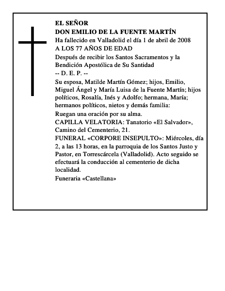 DON EMILIO DE LA FUENTE MARTÍN