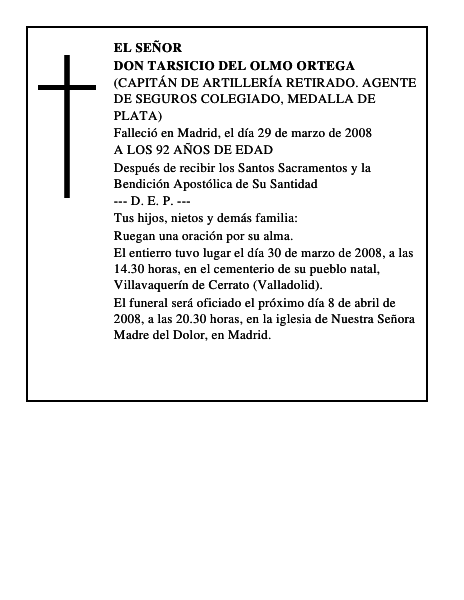 DON TARSICIO DEL OLMO ORTEGA